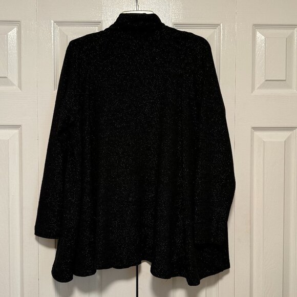 Nally & Millie Black Metallic Swing Tank Cardigan Set - Size Large/XLarge - Picture 5 of 10